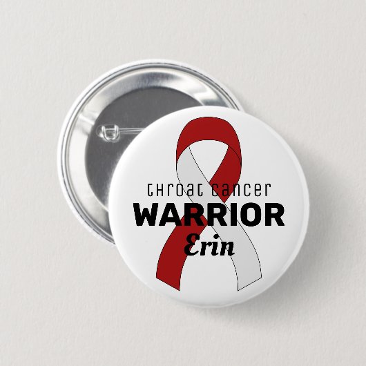 Weißer Knopf für den Krebskrieger Button (Vorne & Hinten)