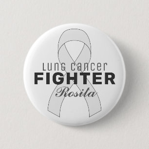 Weißer Knopf für Lungenkrebs Button