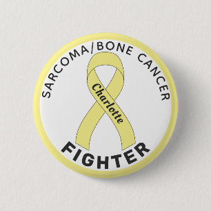 Weißer Knopf für Sarcoma/Knochenkrebs-Kämpfer Button