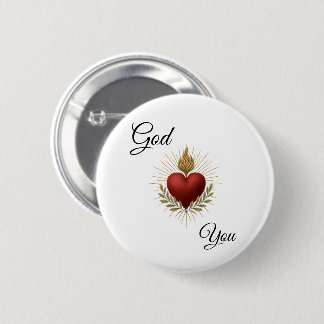 Weißer Knopf - Gott liebt dich Button