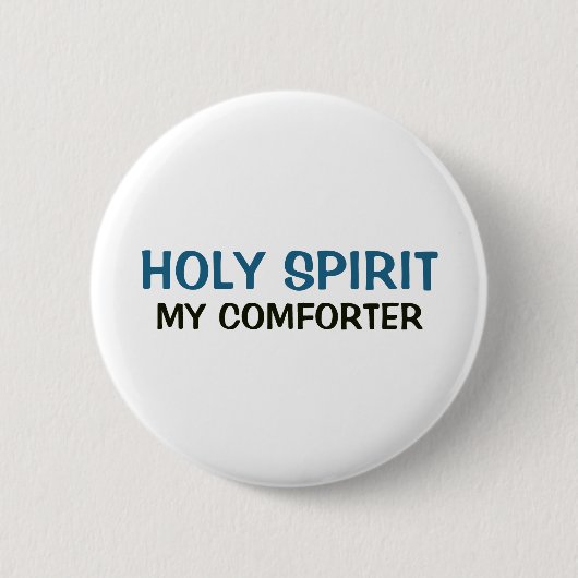 Weißer Knopf - Heiliger Geist Mein Tröster Button (Vorderseite)