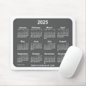 Weißer Kohlekalender 2025 von Janz Mousepad (Mit Mouse)
