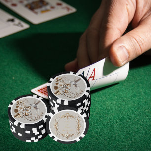 Weißer Kolibri  Pokerchips
