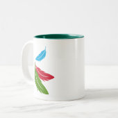 Weißer konfrontierter Amazonas Zweifarbige Tasse (Vorderseite Links)