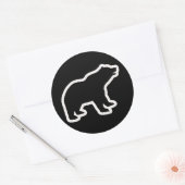 WEISSER KONTUR RUNDER AUFKLEBER (Umschlag)