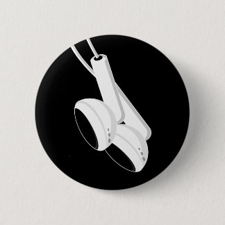 Weißer Kopfhörer-Knopf Button