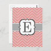 Weißer Korallenbrief E Zickzack Postkarte (Vorne/Hinten)