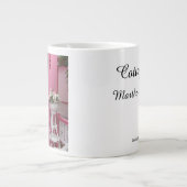 Weißer Korb auf Rosa - Martha's Vineyard Jumbo-Tasse (Vorderseite)