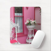 Weißer Korb auf Rosa - Martha's Vineyard Mousepad (Mit Mouse)