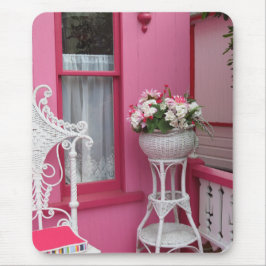 Weißer Korb auf Rosa - Martha's Vineyard Mousepad