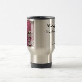 Weißer Korb auf Rosa - Martha's Vineyard Reisebecher (Mittel)