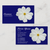 Weißer Kosmos - dunkelblaue 000066 Visitenkarte (Vorne/Hinten)