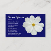 Weißer Kosmos - dunkelblaue 000066 Visitenkarte (Rückseite)