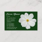 Weißer Kosmos - Dunkelgrün 003300 Visitenkarte (Rückseite)