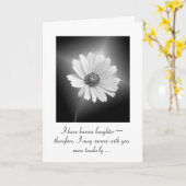 Weißer Kosmos glattes Beileid Karte (Gelbe Blume)