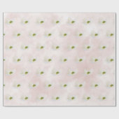 Weißer Kosmos in Rosa Geschenkpapier (Flach)