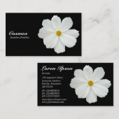 Weißer Kosmos - Schwarz Visitenkarte (Vorne/Hinten)