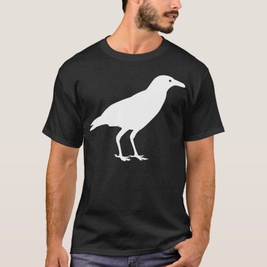 Weißer Krähen-Vogel T-Shirt (Vorderseite)