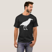 Weißer Krähen-Vogel T-Shirt (Vorne ganz)