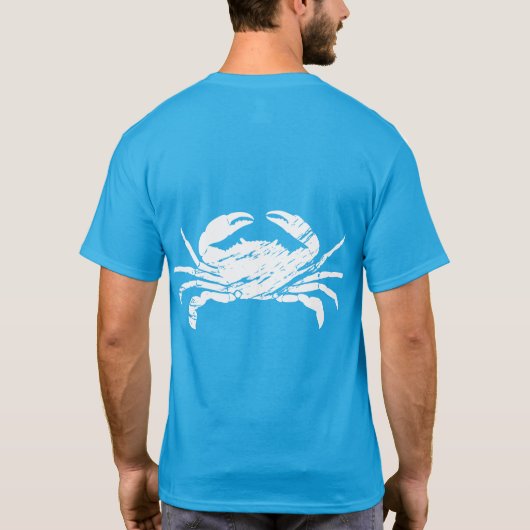 Weißer Krebs Meeresfrüchte Peronalisierter T - Shi T-Shirt (Rückseite)