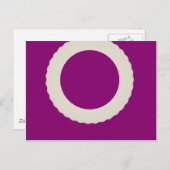 weißer Kreis mit lila Hintergrund Postkarte (Vorne/Hinten)