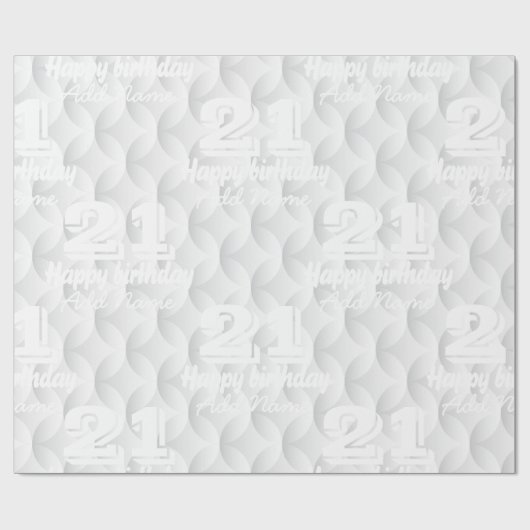 Weißer Kreis mit Prägung Geschenkpapier (Flach)