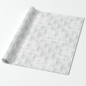 Weißer Kreis mit Prägung Geschenkpapier (Ungerollt)