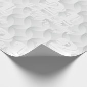 Weißer Kreis mit Prägung Geschenkpapier (Ecke)