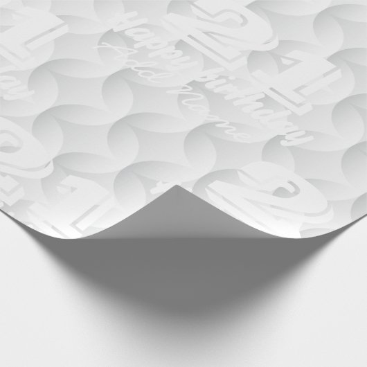 Weißer Kreis mit Prägung Geschenkpapier (Ecke)