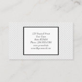 Weißer Kreis mit Prägung Visitenkarte (Rückseite)