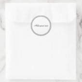 Weißer Kreis Vorlage, fancy Rahmen, Runder Aufkleber (Tasche)