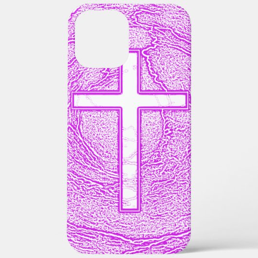 WEISSER KREUZ IN PINK Case-Mate iPhone HÜLLE (Rückseite)