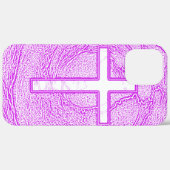 WEISSER KREUZ IN PINK Case-Mate iPhone HÜLLE (Hinten (horizontal))
