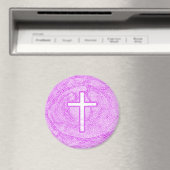 WEISSER KREUZ IN PINK MAGNET (In Situ (Geschirrspüler))
