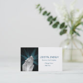 Weißer Kristall - Heilender Quarzkristall Visitenkarte (Stehend Vorderseite)