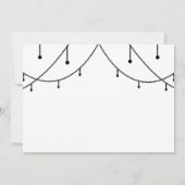 Weißer Kronleuchter auf schwarzem Hen Night Party Einladung (Rückseite)