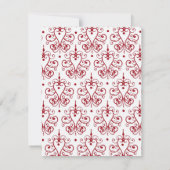 Weißer Kronleuchter Einladung (Rückseite)