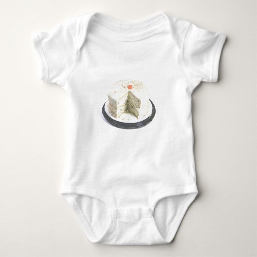 Weißer Kuchen Baby Strampler (Vorderseite)