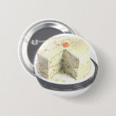 Weißer Kuchen Button (Vorne & Hinten)