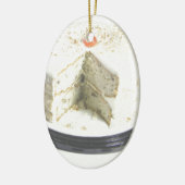 Weißer Kuchen Keramikornament (Links)