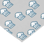 Weißer Küchenchef auf grau Mittelgroßer Tischläufer (Ecke)