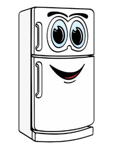 Kuhlschrank Cartoon Postkarten Zazzle De