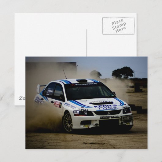 Weißer Kundgebung Postkarte (Vorne/Hinten)