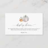 Weißer Kürbis elegant - Dusche anzeigen Begleitkarte (Vorderseite)