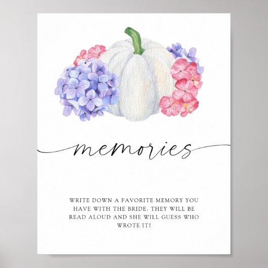 Weißer Kürbis - Erinnerungen mit Braut Poster (Vorne)