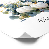 Weißer Kürbis Fallring Brautparty Jagd Spiel Poster (Ecke)