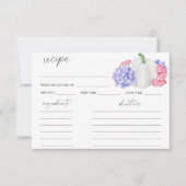 Weißer Kürbis in Wasserfarbe - Kochkarte (Vorderseite)