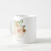 Weißer Kürbis mit Goldener Glitzer Herbst Kaffeetasse (Vorderseite Links)