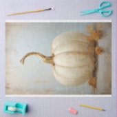 Weißer Kürbis mit Goldsteppung Seidenpapier (Basteln)