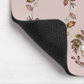 Weißer Kürbis mit Herbstleven Mousepad (Ecke)